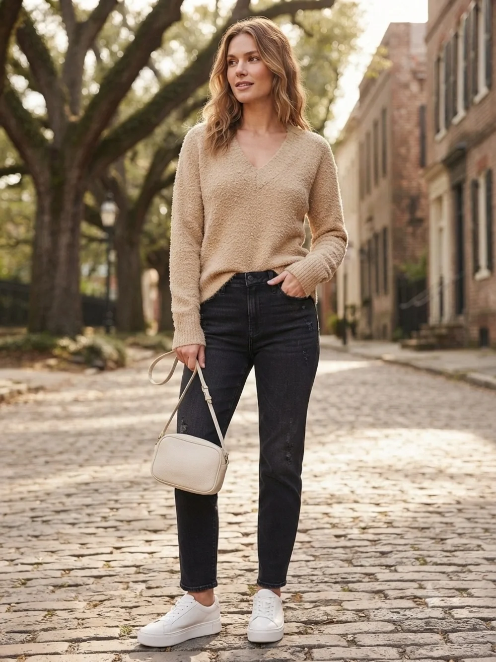 aerie Black Straight-Leg High-Rise Jeans